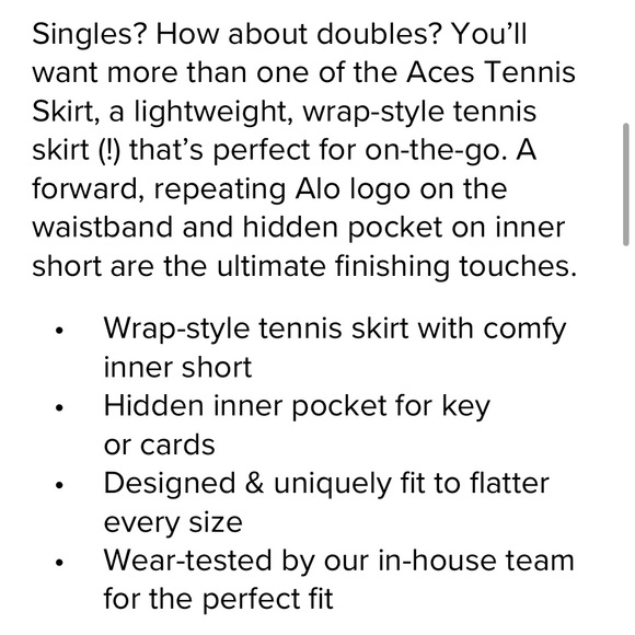 ALO ✨ NWT TENNIS SKIRT IN CANTELOPE - Picture 9 of 12